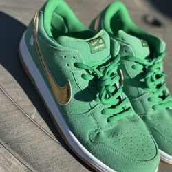 Nike SB Dunk Low Pro “St. Patrick’s Day” | Size 13.5 Men | DM0807-300 | Green/Gold Suede