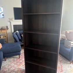 Dark Brown 6ft Bookcase 