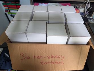 36 non-glossy tumblers