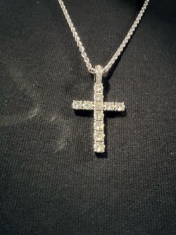 Silver Necklace Pendant ( Cross + Necklace )