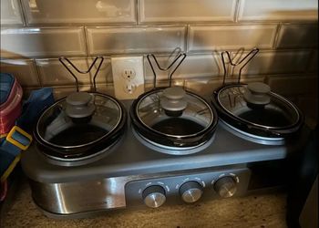 Our Goods Triple Slow Cooker Buffet Server