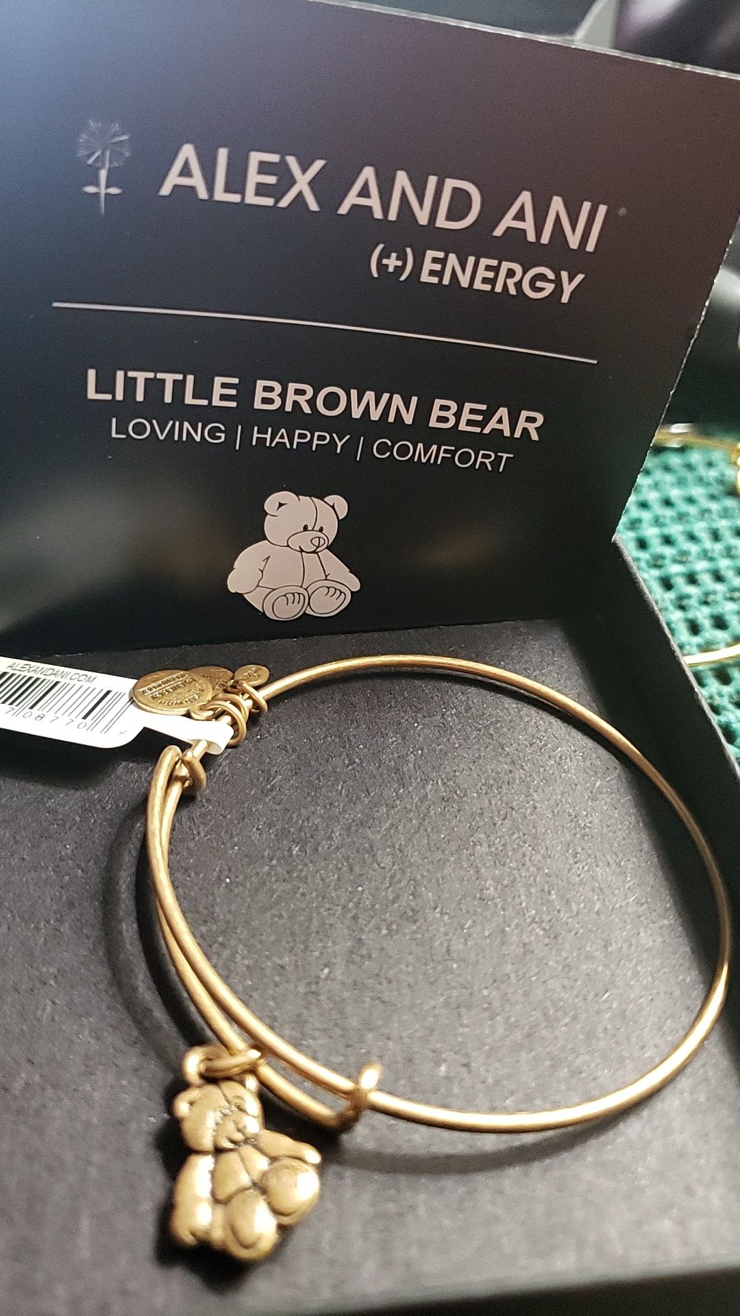 Alex and Ani Little Brown Bear bracelet