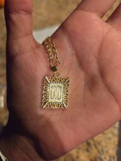 18k Gold Plated Initial M necklace