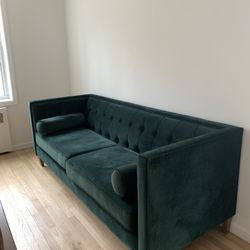 Hunter Green Arm Sofa