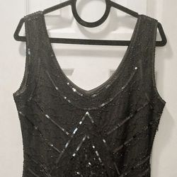 Black FLAPPER DRESS  Sz XL 