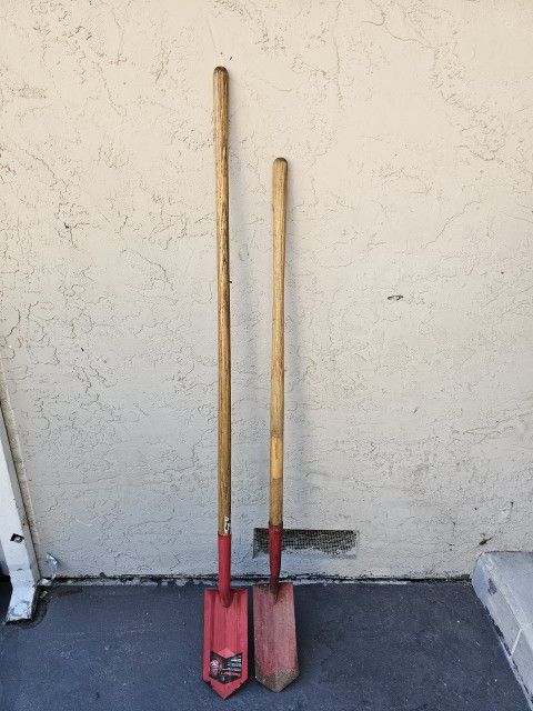 2 Razor-Back 58.75 in. Steel Trenching Shovel Wood Handle