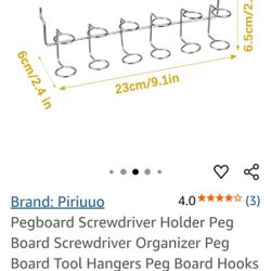 PEG BOARD SCREWDRIVER HOLDER