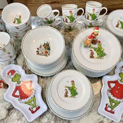 NEW!! The Grinch Christmas Complete Dinnerware Set 