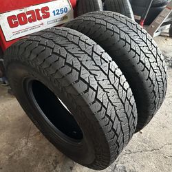 265-70-16=Used pair Hankoon tire Great condition Balance&installation included $135 pair