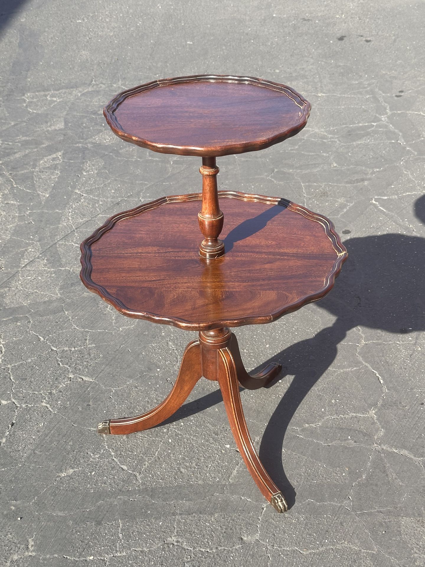 Antique 2 tier side table