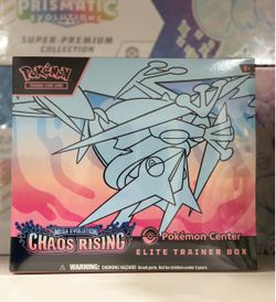 POKEMON TCG MEGA EVOLUTIONS CHAOS RISING POKEMON CENTER ELITE TRAINER BOX ETB NEW SEALED 151 prismatic ascended