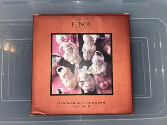 LENOX "SNOWMAN STAND-ABOUTS" SET OF 5 ORNAMENTS