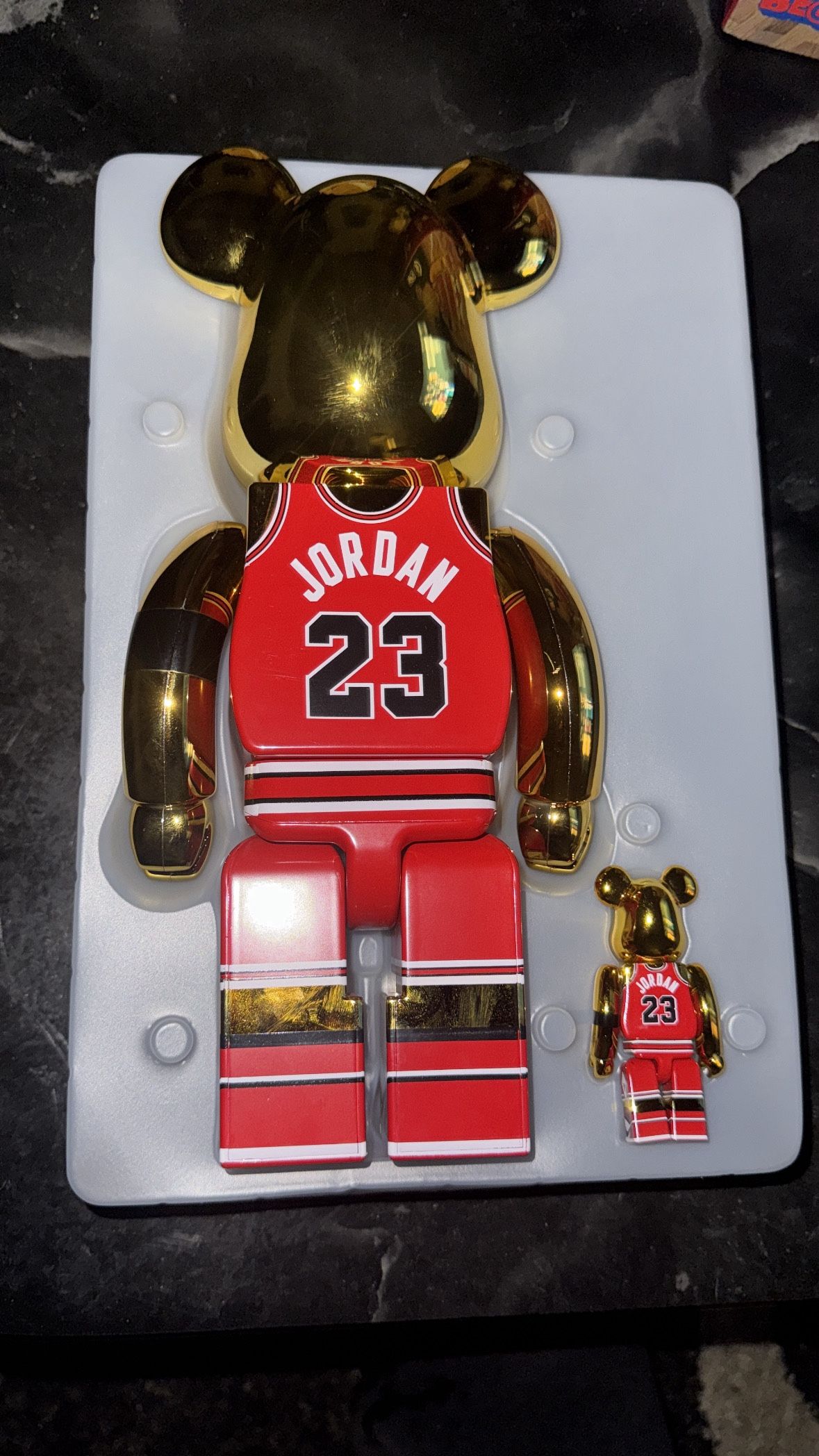 Michael Jordan Bear Brick Red Rookie Jersey 100% & 400%