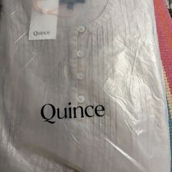 Quince Women 100% European Linen Sleeveless Swing Dress Flax Basic L