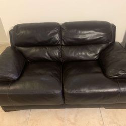 2 Two Seater Leather Couches