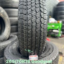SET OF FOUR TIRES 265/70/17  GOODYEAR 