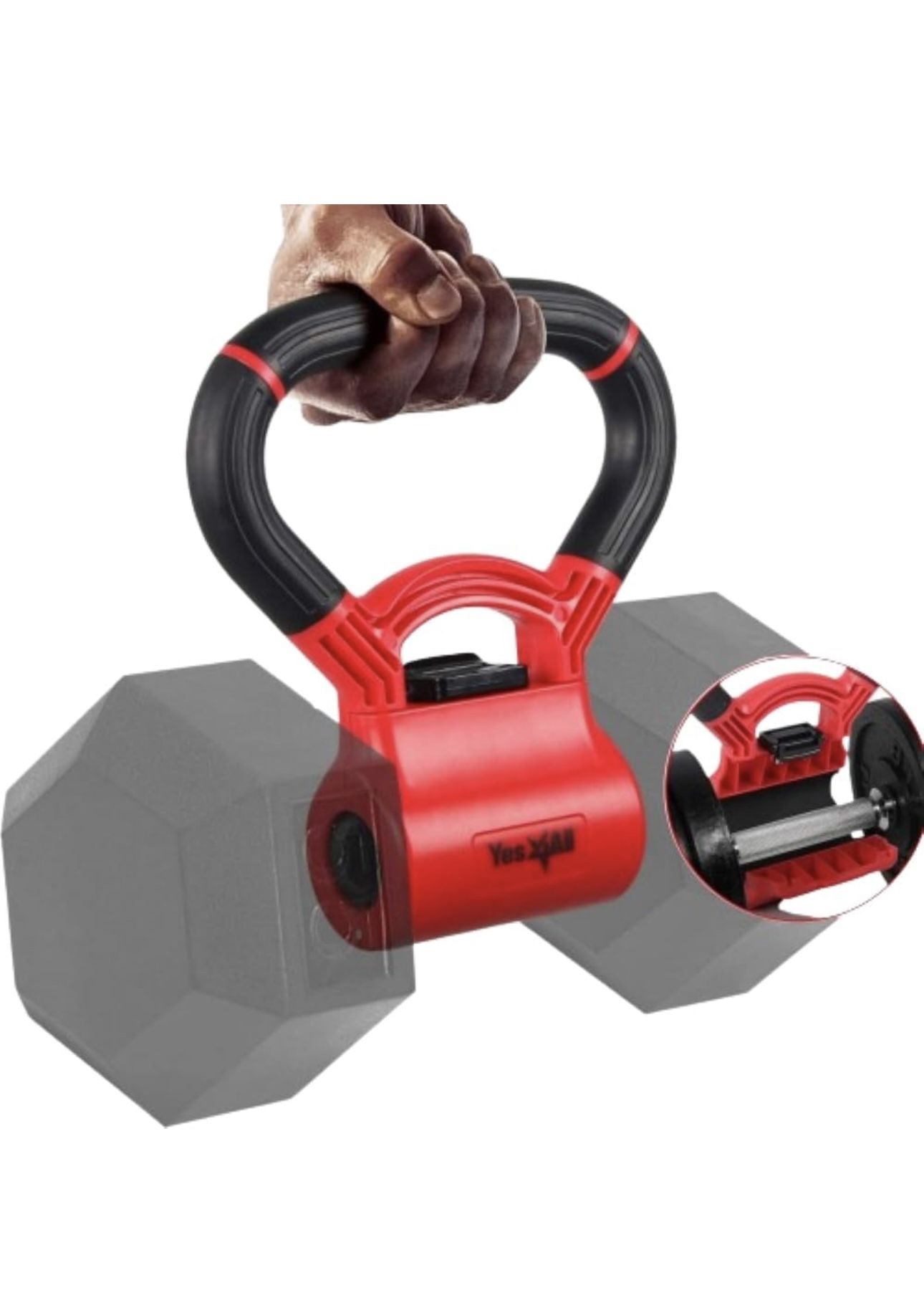NEW Yes4All Kettlebell Grip Handle – Convert Dumbbells to Kettlebells, Home Gym Tool