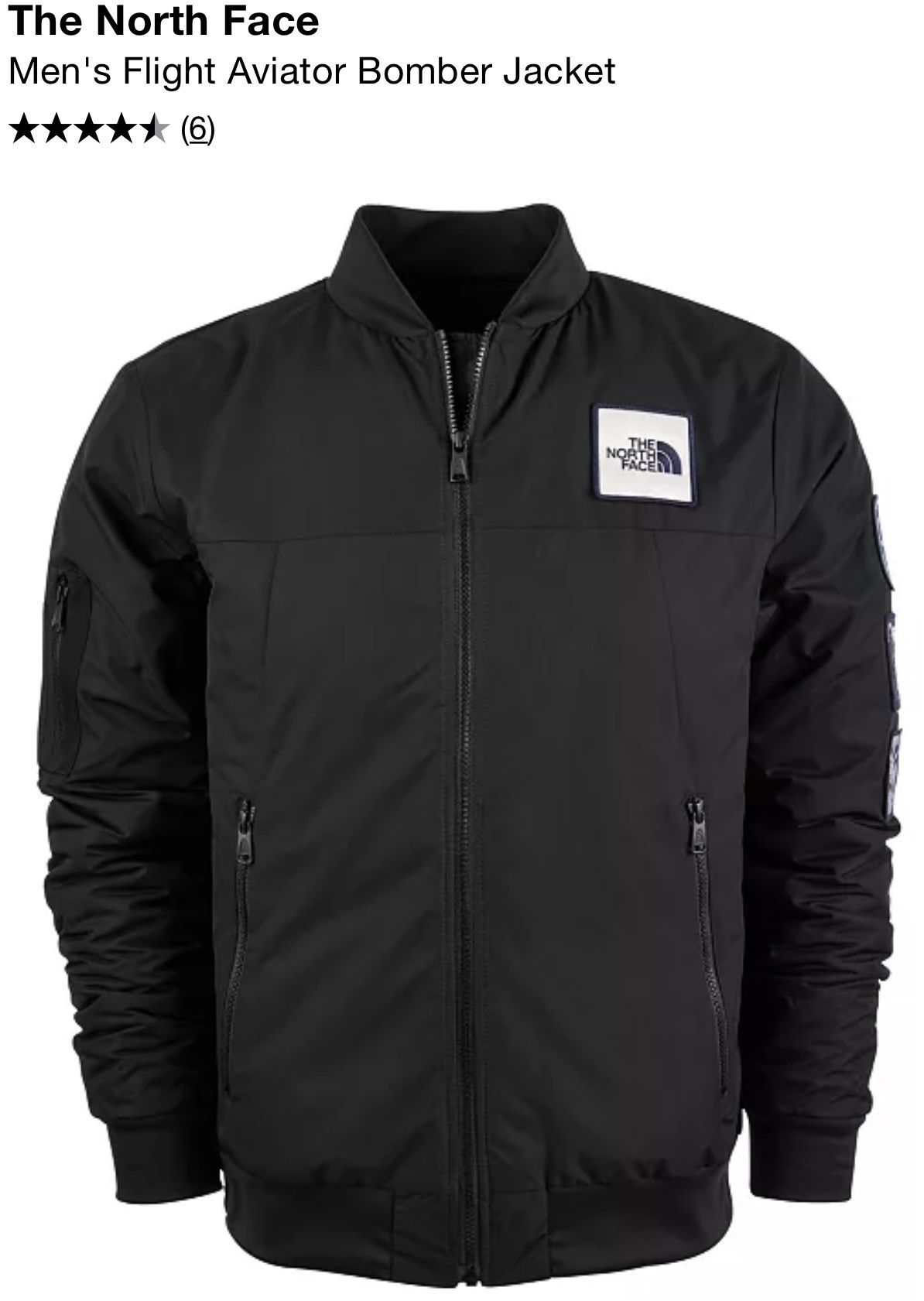 The North Face Men's Flight Aviator Bomber Jacket SIZE Medium Black. Pre-owned condition, make an offer!