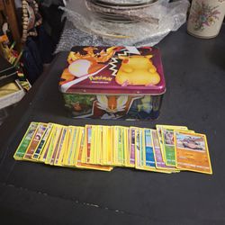 Pokemon Bundle Incl: Tin Trading Carf Game Collector's Chest With Approximately 110 Pokemon Cards From 2022