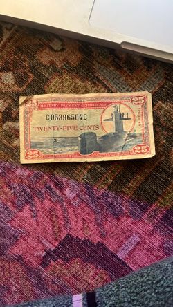 Military Payment Certificate 25 Cents Series 681