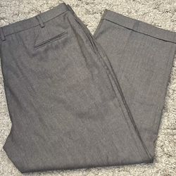 Brooks Brothers Men’s Size 42x27 Gray 4 Pocket Wide-Leg Cuffed Dress Pants 