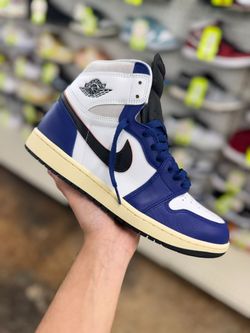 AIR JORDAN 1 RETRO HIGH OG 'RARE AIR DEEP ROYAL BLUE' SIZE 10.5 SNEAKERS USED ENTRUPY VERIFIED