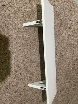 White wooden shelf