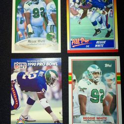 Reggie White - Eagles- 4 Cards!!! Mint! 