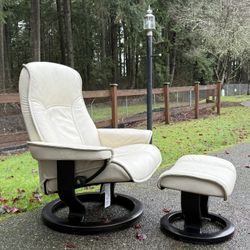 Ekornes Stressless  Chair And Ottoman 