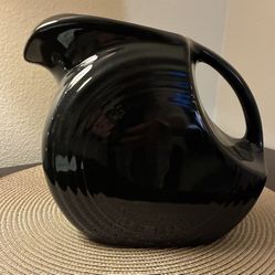 Large Retired Black Disk  Fiestaware Pitcher