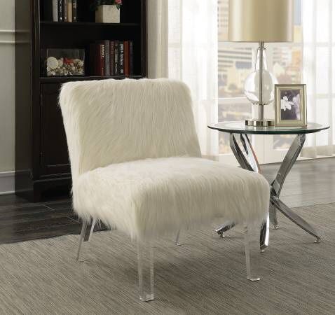 Modern Sheepskin Chair with Acrylic Legs ONLY $275- Best Prices!