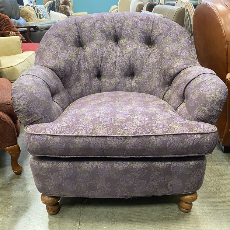 SAM MOORE Purple Swirl Accent Chair