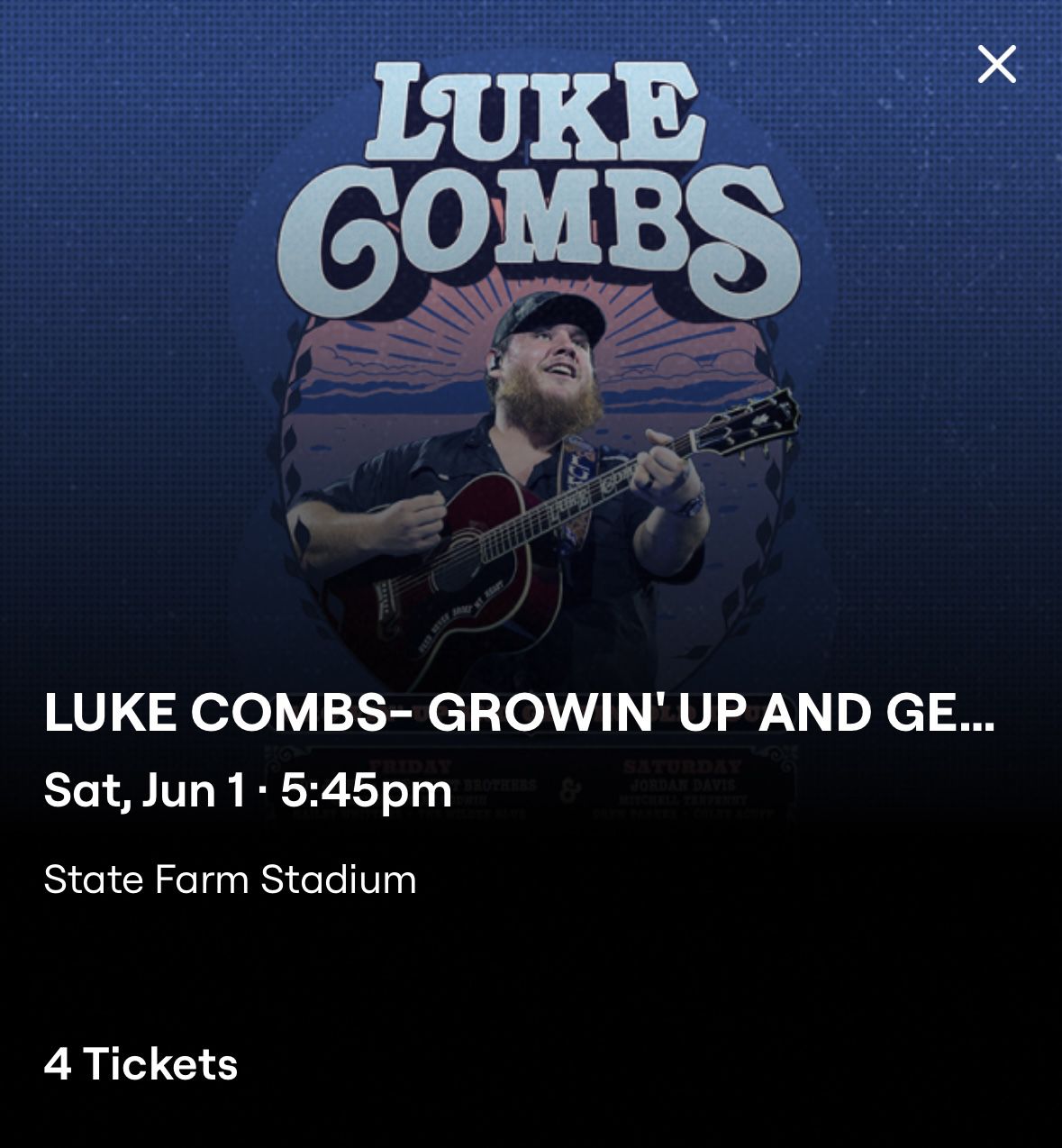 Luke Combs - Sat, June 1st (Phoenix)