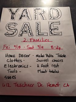 YARD SALE