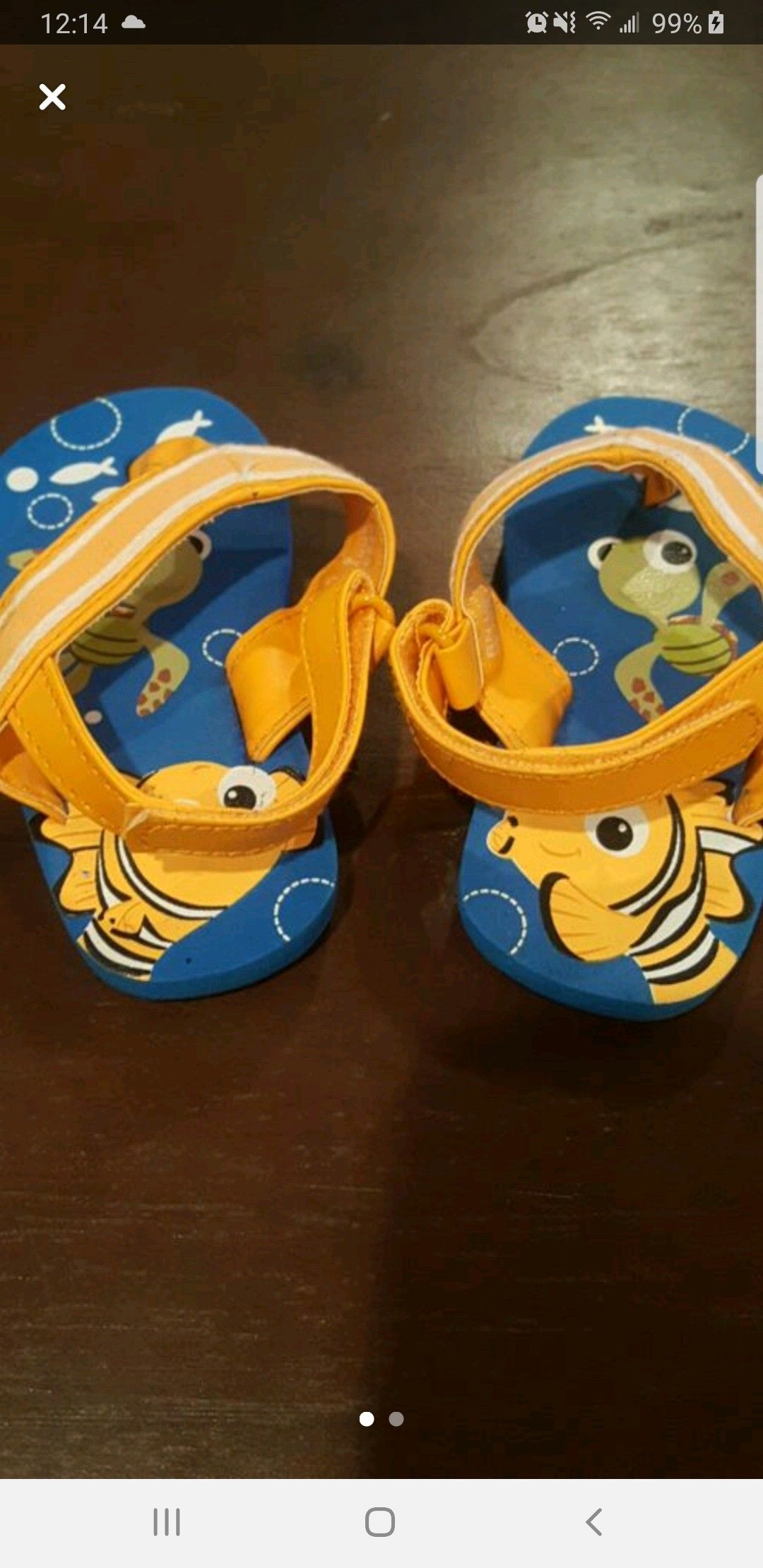 Baby Nemo flip flops