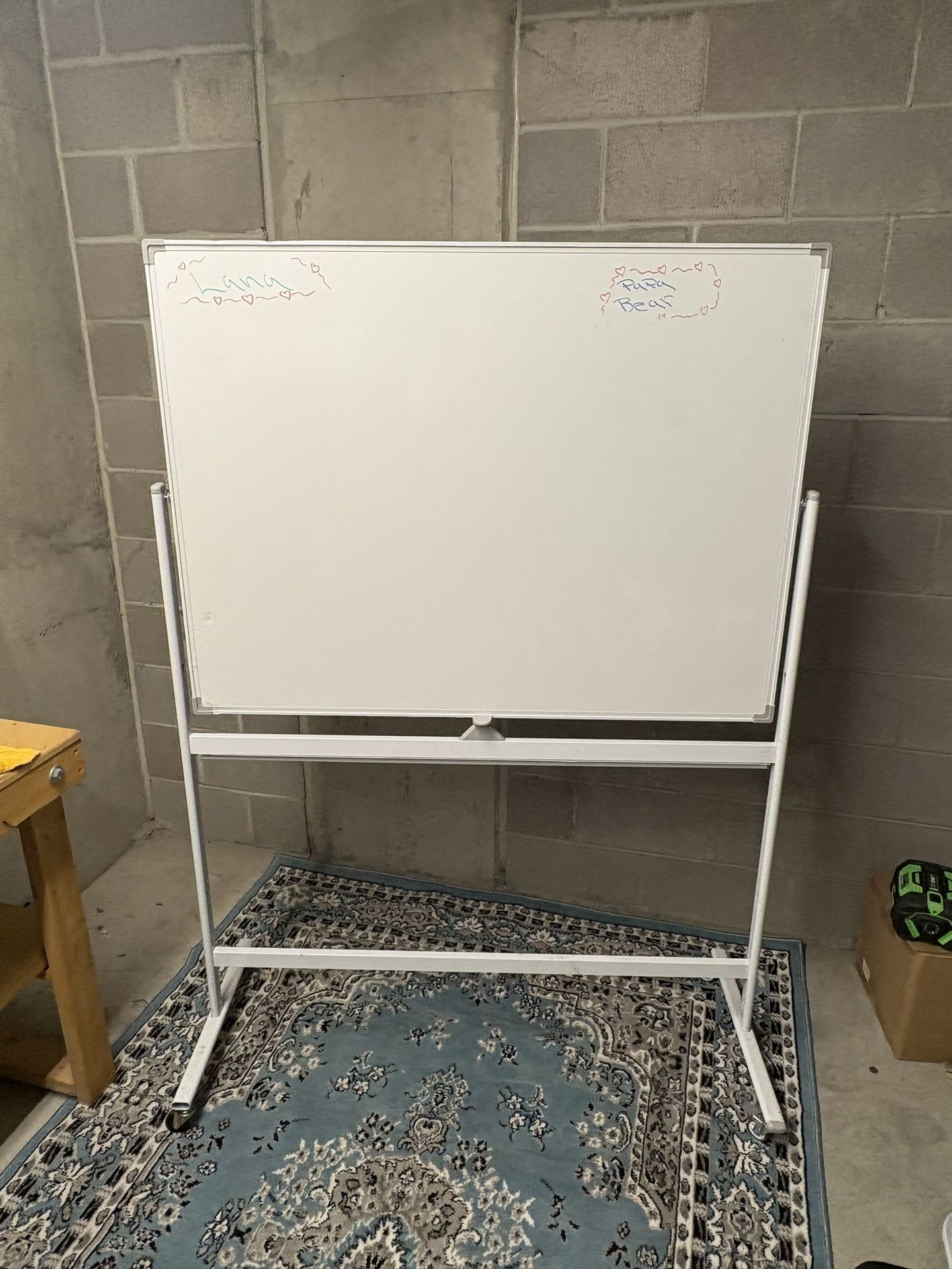 Rolling Magnetic Dry Erase Board (2 Sided)