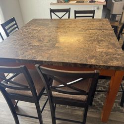 Dining table and chairs