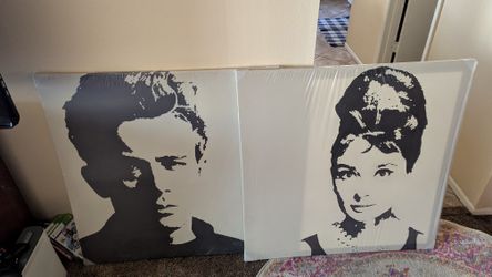 James Dean And Audrey Hepburn Canvas Prints