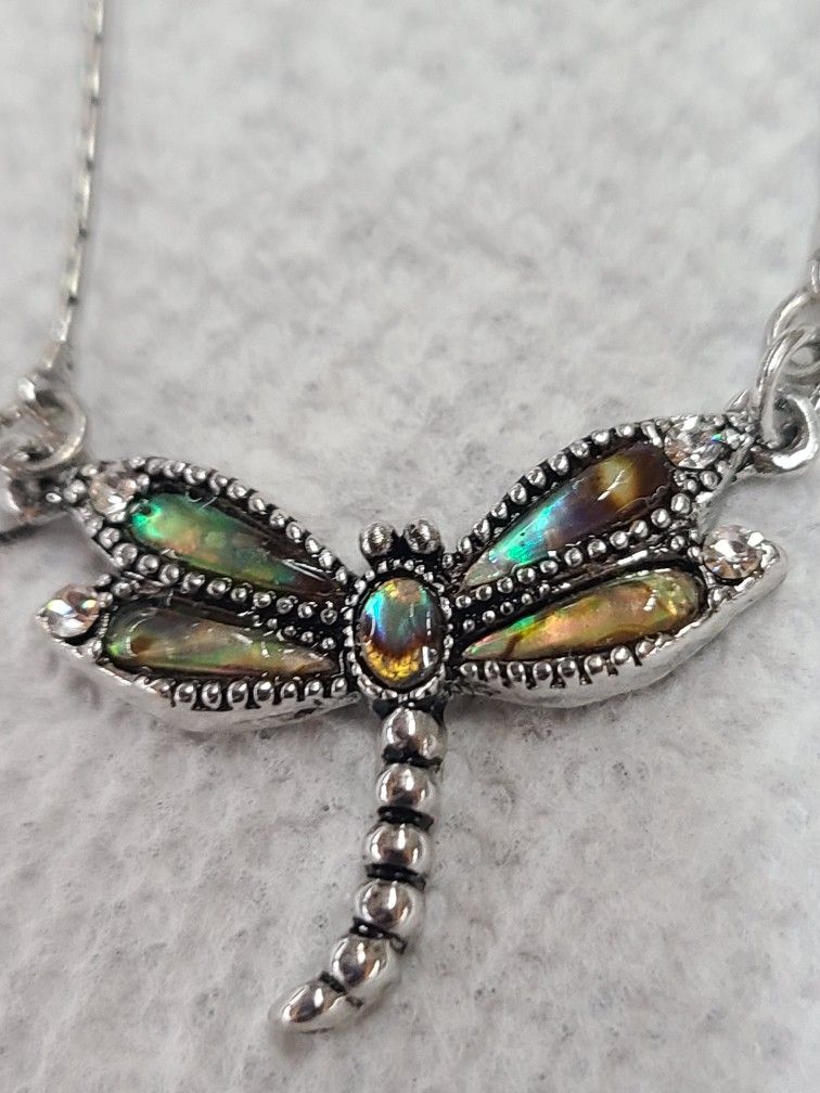 MARCASITE DESIGNER ABALONE DRAGONFLY