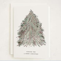 Minted Enchanted Christmas Cards, 8 Cards with 8 White Envelopes