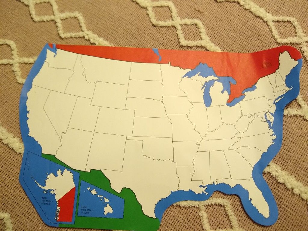 U. S. States Study Map