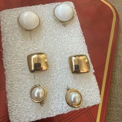 Vintage Monet Clip On Earrings 