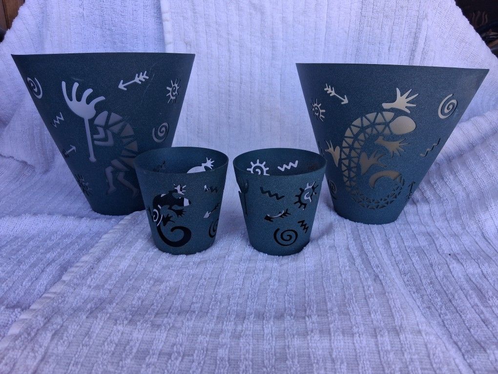 Southwest Wall Sconces And 2 Votive Candle Holders