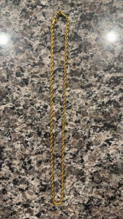 24inch Gold Plated Rope Chain