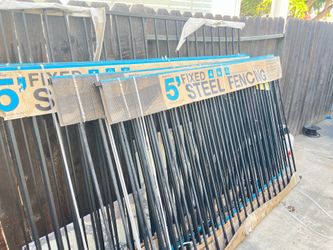 Metal fence panels and posts