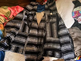 black and white Mexican Baja hoodie