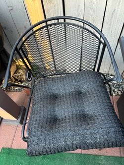 Dark Gray Outdoor Chair Cushions Set of 2 selling both for only $5!!!!!