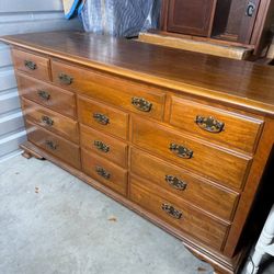 Solid Cherry Wood Dresser by Hardin – 9 Drawer Large Dresser