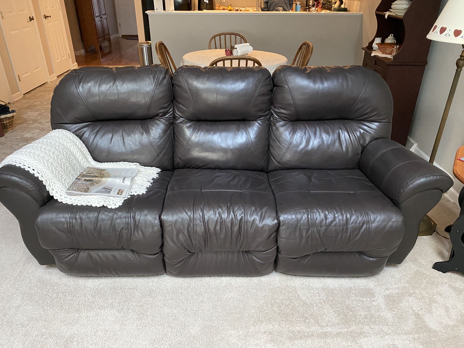 Reclining Leather Sofa & Love Seat