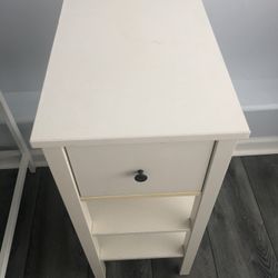 White IKEA Hemnes Side Table Nightstand (Discontinued)